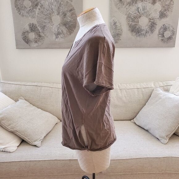 Free People Lilly Side Tie Tee Sz XS - Picture 6 of 11